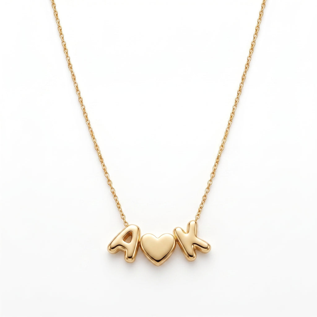 Personalized Balloon Initial Name Necklace