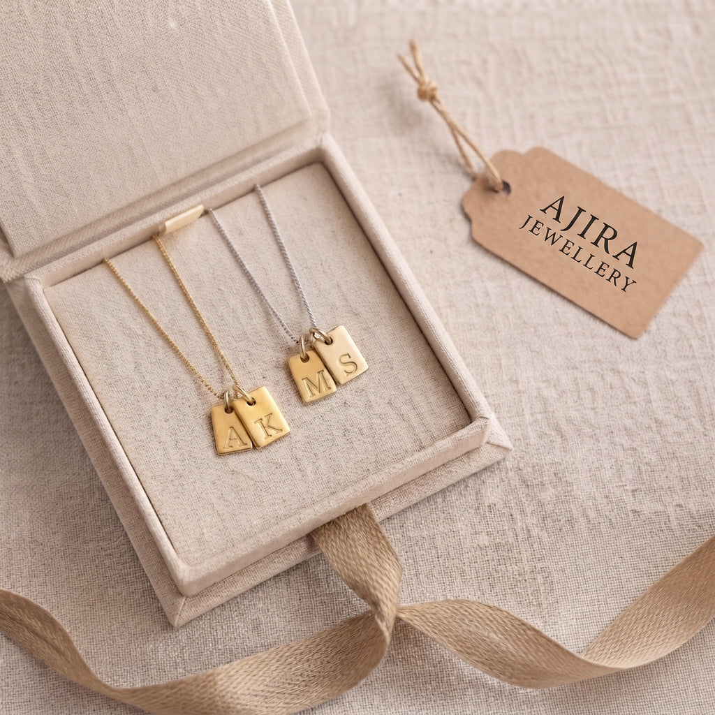 Personalized Initial Necklace | Custom Engraved Letter Pendant with Box Chain