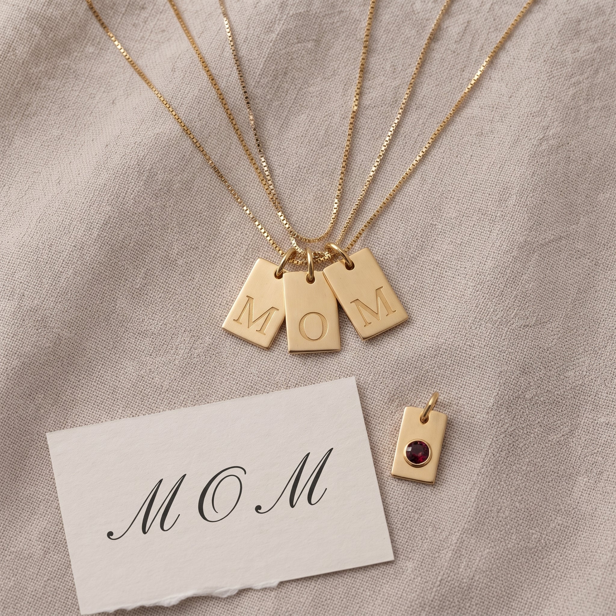 Personalized Initial Necklace | Custom Engraved Letter Pendant with Box Chain