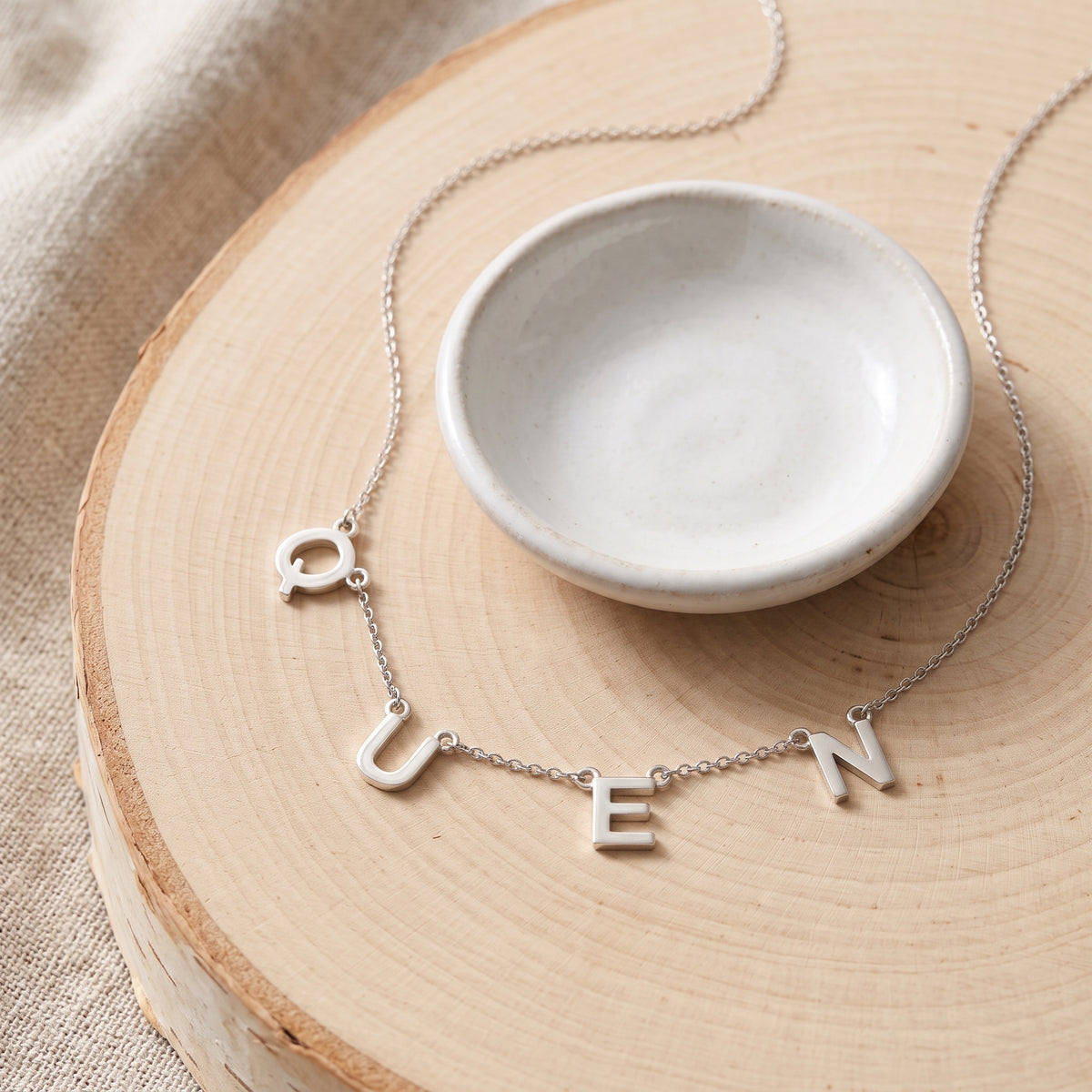 Personalized Initial Necklace – Dainty Gold Letter Necklace