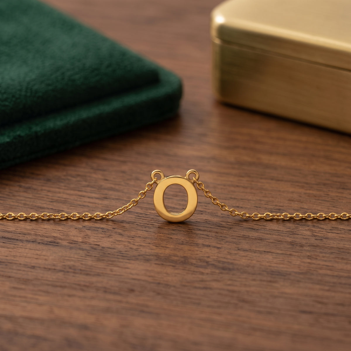 Personalized Initial Necklace – Dainty Gold Letter Necklace