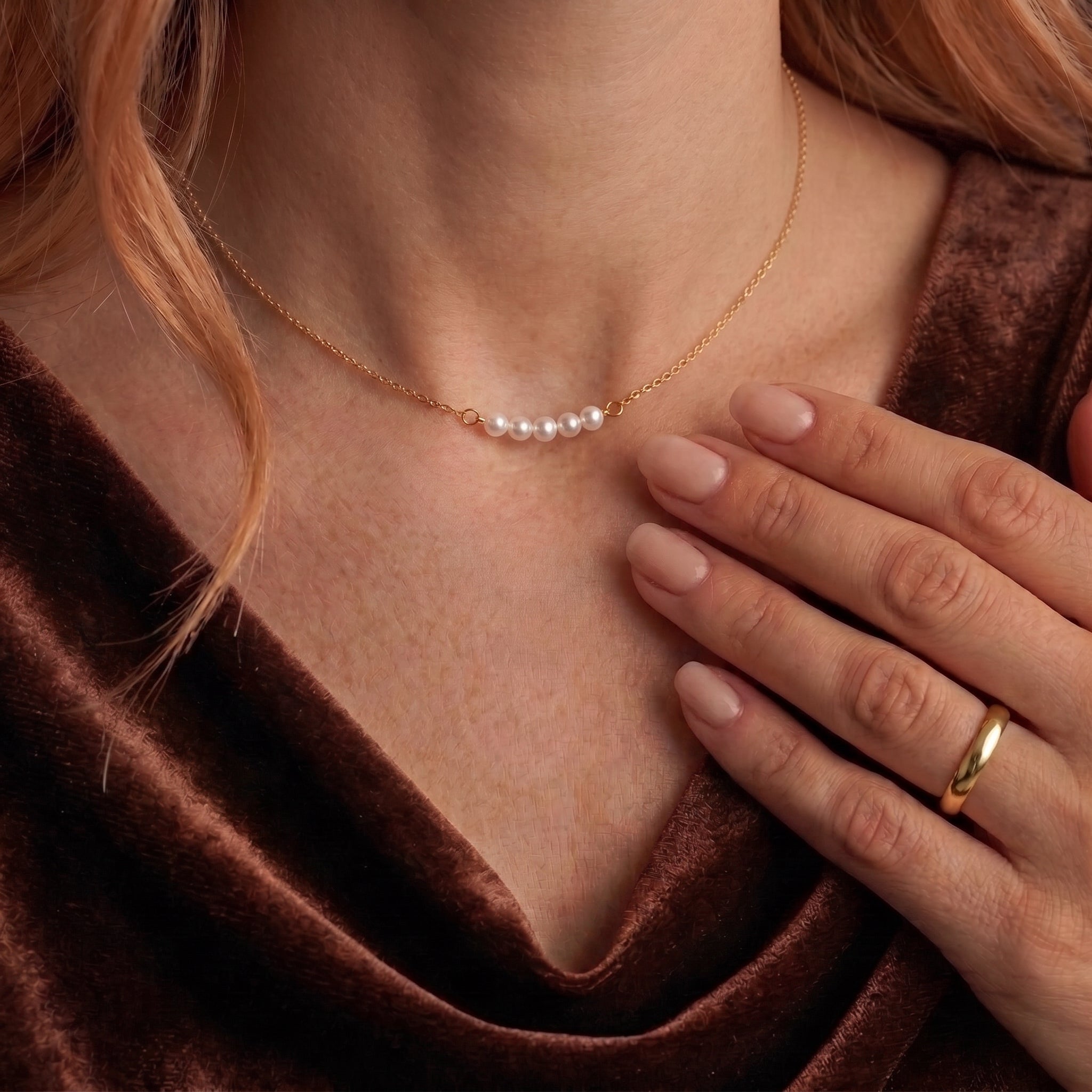 Artificial Pearl Pendant Necklace