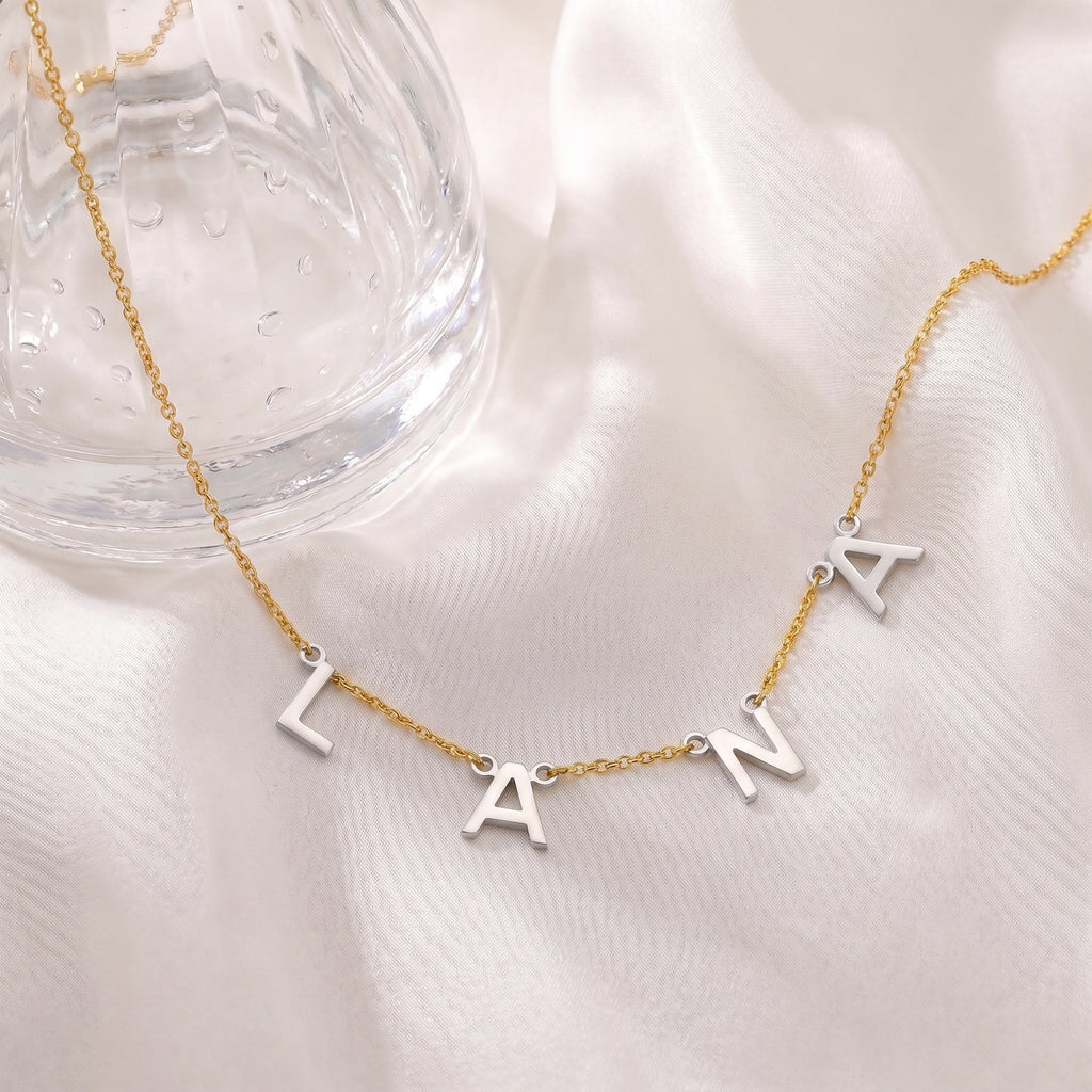 Personalized Initial Necklace – Dainty Gold Letter Necklace